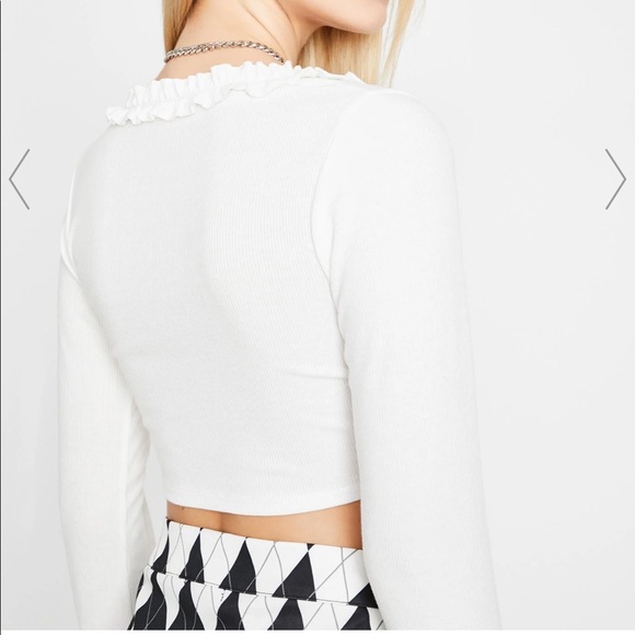 White Wrap Top DollsKill - Picture 5 of 5